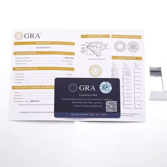 Classic DColor Moissanite0.5cctw Stud Necklace 18KGold Plated 925Sterl Certified - Picture 4 of 12